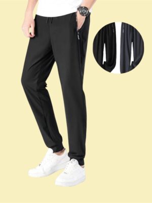 Men's Solid Lycra 4 Way Track Pant (Pack of 2)